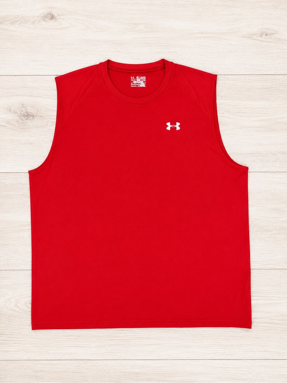 Under Armour HeatGear Sleeveless Athletic Tank Top Red XXL Loose Fit